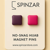 Dark Pink-Abstract Mauve Hijab Magnet Pins
